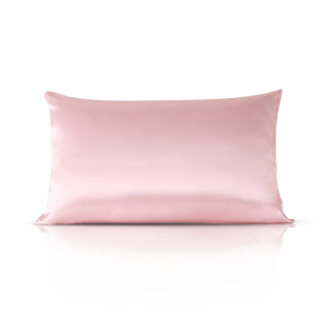 Taie d'oreiller en soie rose