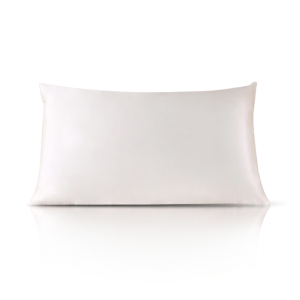 Taie d'oreiller en soie blanche