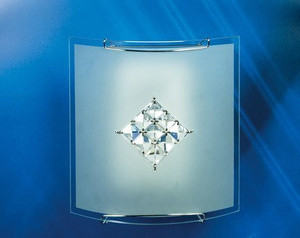 Biały plafon sufitowy do salonu i sypialni CISTAL okrągły 28 cm