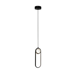 Czarna lampa wisząca LED 15W 3000K do salonu LACRIMA metal