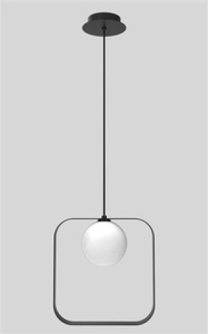 Czarna lampa wisząca szklana do salonu TULA 1 punkt światła