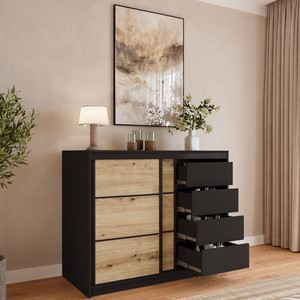 Mała loftowa komoda przesuwna z szufladami 120 cm LOFT