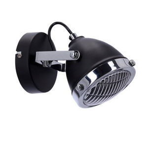 Czarny kinkiet ścienny do salonu CRAZY 1xGU10 metal