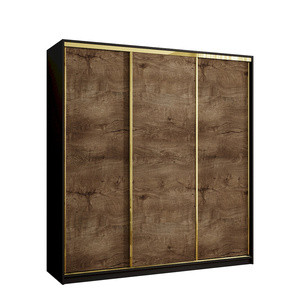 WYPRZEDAŻ Szafa przesuwna 200 cm z szufladami w stylu glamour GOLD NEW