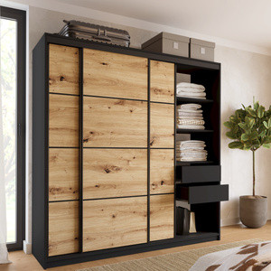 WYPRZEDAŻ Szafa przesuwna 200 cm dąb artisan LOFT