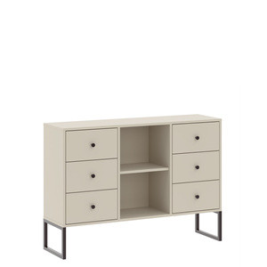 Komoda 115 cm z szufladami do salonu LAMORI kaszmir