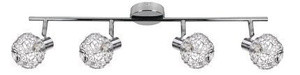 Chromowana lampa sufitowa listwa 4xG9 do salonu COLLAR metal