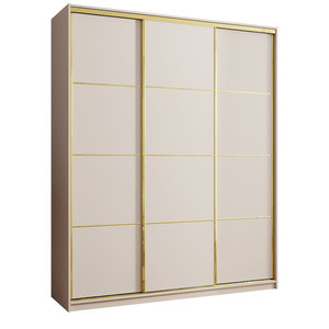 WYPRZEDAŻ Wysoka szafa przesuwna 200 cm GOLD NEW MAX beż piaskowy
