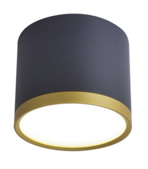 Złota czarna lampa sufitowa LED 9W 4000K do salonu TUBA metal