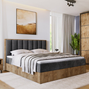 Łóżko 140x200 kontynentalne do sypialni LOFT II z pojemnikiem