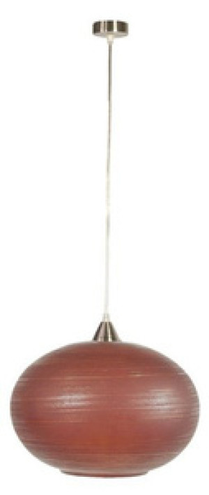 Brązowa lampa wisząca z regulacją wysokości do salonu BOLA 1-punktowa