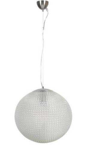 Biała lampa wisząca sufitowa regulowana do salonu LUCIDA szkło metal