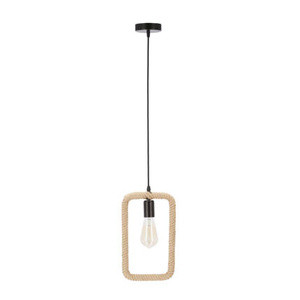 Czarna beżowa lampa wisząca sufitowa do salonu OSTOR 1 punkt światła