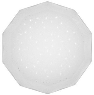 Biały plafon sufitowy LED do salonu zimna barwa SKY metal tworzywo