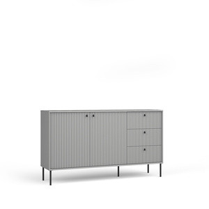 Komoda dwudrzwiowa IRYS 156 cm z szufladami szara
