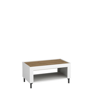 Biały prostokątny stolik kawowy 55x97 cm do salonu MISTY