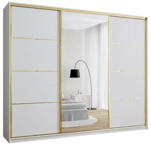 WYPRZEDAŻ Szafa przesuwna z lustrem 280 cm GOLD NEW MAX