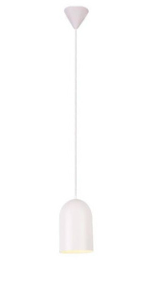 Biała lampa wisząca owalna do salonu 1 płomienna skandynawska