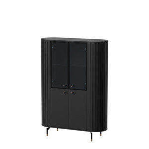 Czarna nowoczesna witryna do salonu 112 cm ZELDA