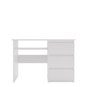 Nowoczesne białe biurko z szufladami 110 cm CRAFTON