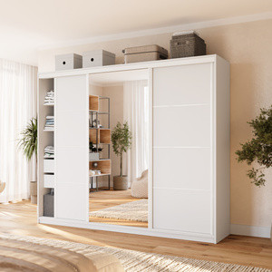 WYPRZEDAŻ Biała szafa przesuwna z lustrem 250 cm VITA