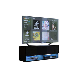 WYPRZEDAŻ Czarna szafka pod telewizor 105 cm QUAD