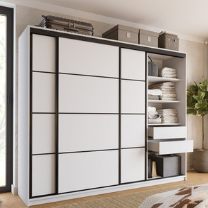 WYPRZEDAŻ Biała szafa przesuwna 250 cm LOFT