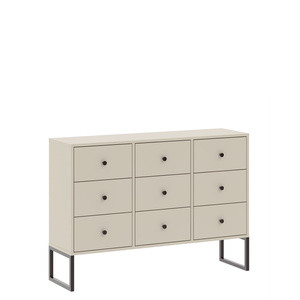 Nowoczesna komoda 115 cm LAMORI z szufladami kaszmir