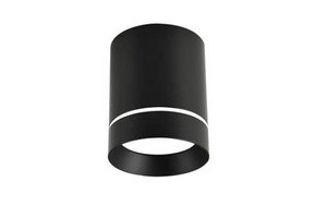 Czarna lampa sufitowa tuba 1 punkt światła GU10 aluminium