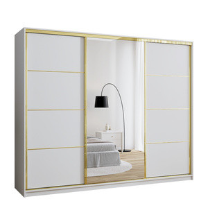 WYPRZEDAŻ Szafa garderoba 250 cm GOLD NEW z lustrem