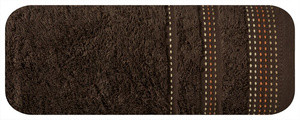 Ręcznik 50x90 cm POLIA brązowy bawełniany frotte do łazienki