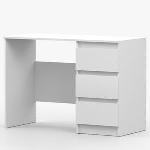 Białe biurko z szufladami 110 cm SAVIO