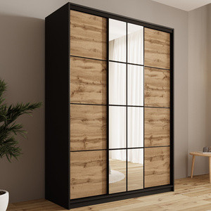 Loftowa szafa przesuwna z lustrem 150 cm do sypialni EDGE