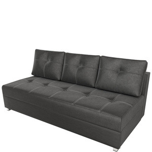Szara rozkładana sofa do salonu z funkcją spania CANALE