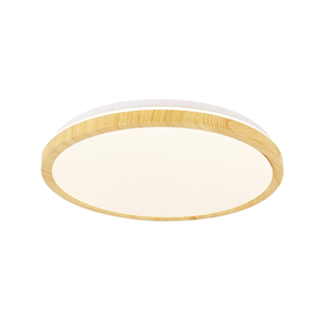 Biały plafon sufitowy LED 18W 4000K do salonu GANDAVA drewno