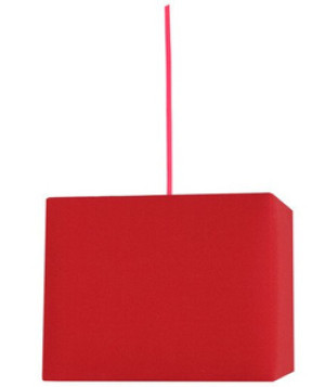 Czerwona lampa wisząca sufitowa do salonu BASIC tkanina 1-płomienna