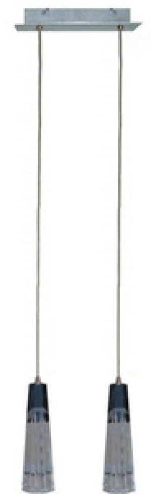 Chromowana lampa wisząca z regulacją wysokości 2xG4 20W ERICA metal