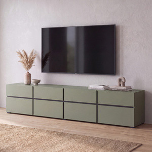 WYPRZEDAŻ Zielona szafka RTV pod telewizor 225 cm CROSS
