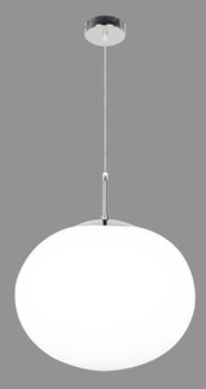Biała lampa wisząca regulowana do salonu POLY metal 1xE27