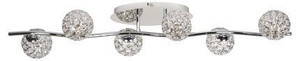Srebrna lampa wisząca do salonu 6xG9 glamour STARLET metal