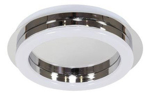 Chromowany plafon LED 12W okrągły do łazienki PEMONTE