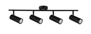 Czarna lampa sufitowa spot nad lustro 4xGU10 COLLY metal