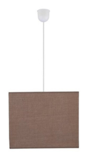 Brązowa lampa wisząca do salonu regulowana Basic tkanina 30 cm