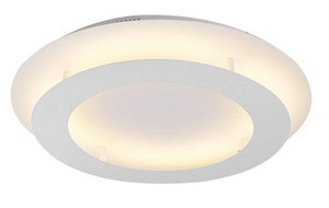 Biały plafon sufitowy LED 50 cm do salonu MERLE