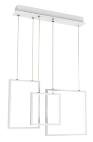 Biała lampa wisząca sufitowa LED z regulacją wysokości KEOS