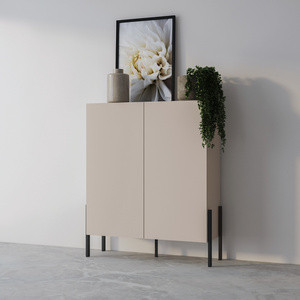 Komoda 114 cm do salonu sypialni lub przedpokoju kaszmir z półkami JUKON
