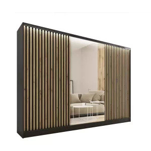 WYPRZEDAŻ Pojemna szafa przesuwna z lustrem LOFT 280 cm