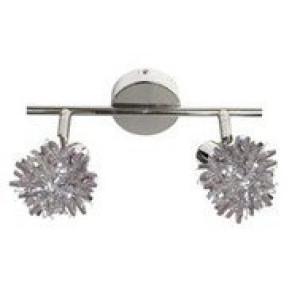 Chromowana lampa sufitowa listwa 2-punktowa do salonu SPLIT G9