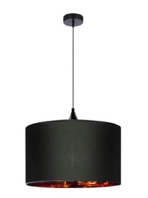 Czarna lampa wisząca metalowa do salonu LONG 1xE27 30 cm