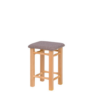 Drewniany taboret kuchenny z tapicerowanym siedziskiem HANDY